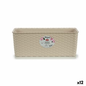 Jardinera Stefanplast 15,5 x 13,5 x 38,5 cm Beige Plástico (12 Unidades) de Stefanplast, Maceteros de ventana - Ref: S3614388...