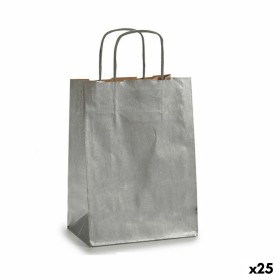 Paper Bag Silver (18 x 8 x 31 cm) (25 Units) by Pincello, Gift boxes and bags - Ref: S3614593, Price: 7,56 €, Discount: %