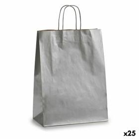 Sac en papier Argenté (32 X 12 X 50 cm) (25 Unités) de Pincello, Boîtes et sacs cadeaux - Réf : S3614595, Prix : 17,92 €, Rem...