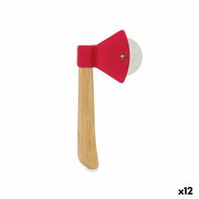 Pizzaschneider Axt Rot Braun Edelstahl Bambus Polypropylen (21,7 x 2 x 10 cm) (12 Stück) von Kinvara, Pizzaschneider - Ref: S...