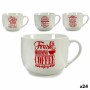 Cup Coffee Porcelain Red White 500 ml 24 Units by BigBuy Home, Cups - Ref: S3614983, Price: 40,72 €, Discount: %