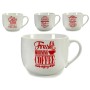 Cup Coffee Porcelain Red White 500 ml 24 Units by BigBuy Home, Cups - Ref: S3614983, Price: 40,72 €, Discount: %