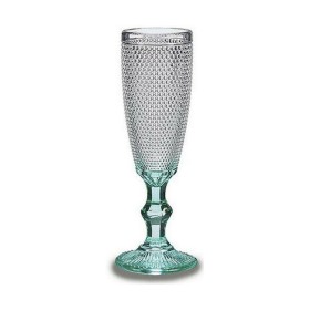 Coupe de champagne Points Transparent Turquoise verre 6 Unités (185 ml) de Vivalto, Coupes à champagne - Réf : S3615300, Prix...