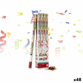 Confetti cannon 5 x 98,5 x 5 cm Paper Multicolour (48 Units) by BigBuy Home, Party items - Ref: S3615337, Price: 98,58 €, Dis...