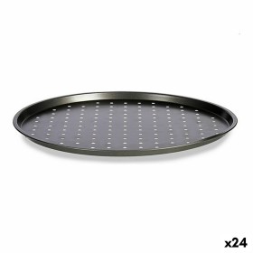 Baking tray Pizza Grey Carbon steel 33 x 1 x 33 cm (24 Units) by Kinvara, Roasting Pans - Ref: S3615497, Price: 48,06 €, Disc...