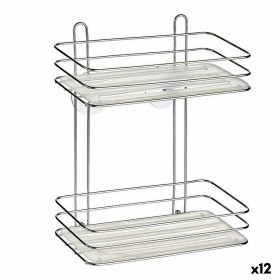 Etagère de salle de bains Argenté Transparent Plastique Acier chromé (26 x 30,2 x 11,5 cm) (12 Unités) de Berilo, Étagères - ...