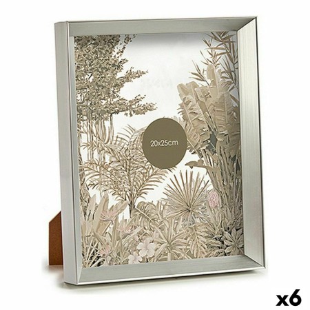 Cadre photo Argenté Plastique verre (22,3 x 3,5 x 27,3 cm) (6 Unités) de Gift Decor, Cadres muraux et de table - Réf : S36157...