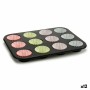 Forma para Queques Multicolor Bandeja para Forno (7 x 7 x 3 cm) (35 x 3 x 26,5 cm) (12 Unidades) de Kinvara, Formas para queq...