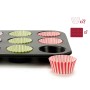 Moldes para Magdalenas Multicolor Bandeja para Horno (7 x 7 x 3 cm) (35 x 3 x 26,5 cm) (12 Unidades) de Kinvara, Moldes para ...