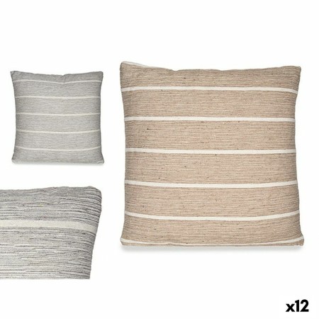 Coussin Rayures Marron Gris 45 x 12 x 45 cm (12 Unités) | Tienda24 - Global Online Shop Tienda24.eu