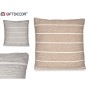 Cushion Stripes Brown Grey 45 x 12 x 45 cm (12 Units) | Tienda24 - Global Online Shop Tienda24.eu