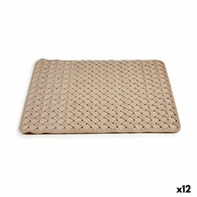 Bath rug Braiding Beige PVC (0,03 x 50 x 50 cm) (12 Units) by Berilo, Bath Mats - Ref: S3616030, Price: 57,18 €, Discount: %