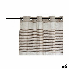 Cortina Riscas Castanho 6 Unidades (140 x 0,1 x 260 cm) de Gift Decor, Cortinas - Ref: S3616058, Preço: 61,46 €, Desconto: %