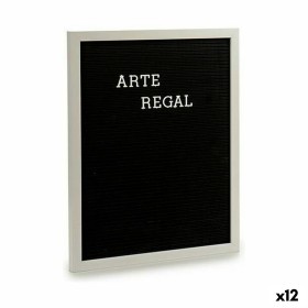 Painting Black White Panel 144 Letters (2,5 x 50,5 x 40,5 cm) (12 Units) by Gift Decor, Wall Pediments - Ref: S3616171, Price...