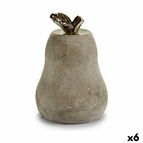 Decorative Figure Grey Cement Pear (15 x 20,5 x 15 cm) (6 Units) by Gift Decor, Ornaments - Ref: S3616173, Price: 19,03 €, Di...