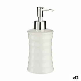 Distributeur de Savon Ondes Céramique Métal Blanc (260 ml) (12 Unités) de Berilo, Supports et distributeurs - Réf : S3616227,...