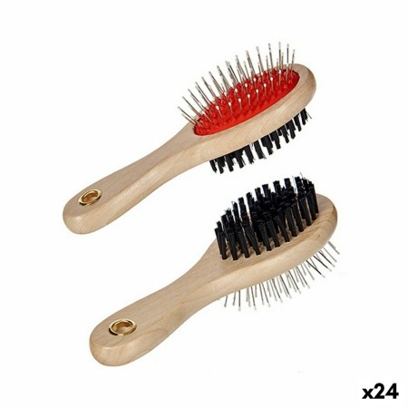 Dog Brush Red Black Brown Steel Plastic (9 x 5 x 21 cm) (24 Units) by Mascow, Brushes - Ref: S3616246, Price: 34,23 €, Discou...