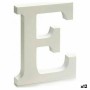 Letter E Wood White (1,8 x 21 x 17 cm) (12 Units) by Pincello, Letters & Numbers - Ref: S3616249, Price: 10,59 €, Discount: %