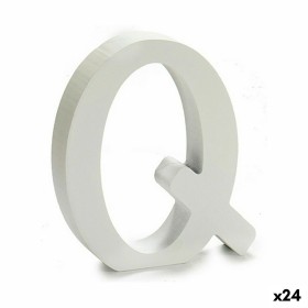 Letter Q Wood White (2 x 16 x 14,5 cm) (24 Units) by Pincello, Letters & Numbers - Ref: S3616255, Price: 14,14 €, Discount: %