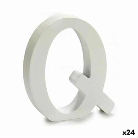 Lettre Q Bois Blanc (2 x 16 x 14,5 cm) (24 Unités) de Pincello, Lettres et chiffres - Réf : S3616255, Prix : 14,14 €, Remise : %