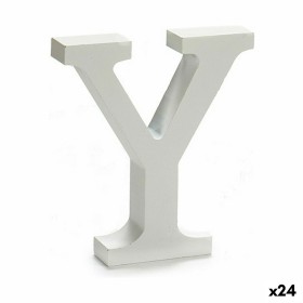 Letter Y Wood White (2 x 16 x 14,5 cm) (24 Units) by Pincello, Letters & Numbers - Ref: S3616256, Price: 14,14 €, Discount: %