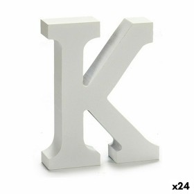 Letter K Wood White (2 x 16 x 14,5 cm) (24 Units) by Pincello, Letters & Numbers - Ref: S3616261, Price: 14,14 €, Discount: %