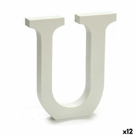 Lettera U Legno Bianco (1,8 x 21 x 17 cm) (12 Unità) di Pincello, Lettere e numeri - Rif: S3616265, Prezzo: 10,59 €, Sconto: %