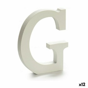 Lettre G Bois Blanc (1,8 x 21 x 17 cm) (12 Unités) de Pincello, Lettres et chiffres - Réf : S3616272, Prix : 6,61 €, Remise : %