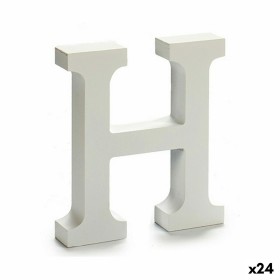 Letter H Wood White (2 x 16 x 14,5 cm) (24 Units) by Pincello, Letters & Numbers - Ref: S3616274, Price: 13,55 €, Discount: %