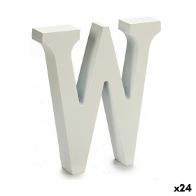 Letter W Wood White (2 x 16 x 14,5 cm) (24 Units) by Pincello, Letters & Numbers - Ref: S3616275, Price: 14,14 €, Discount: %