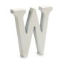 Letter W Wood White (2 x 16 x 14,5 cm) (24 Units) by Pincello, Letters & Numbers - Ref: S3616275, Price: 14,14 €, Discount: %