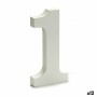 Numéro 1 Bois Blanc (1,8 x 21 x 17 cm) (12 Unités) de Pincello, Lettres et chiffres - Réf : S3616279, Prix : 10,59 €, Remise : %