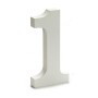 Número 1 Madera Blanco (1,8 x 21 x 17 cm) (12 Unidades) de Pincello, Letras y números para artesanía - Ref: S3616279, Precio:...