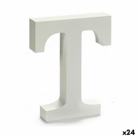 Letter T Wood White (2 x 16 x 14,5 cm) (24 Units) by Pincello, Letters & Numbers - Ref: S3616282, Price: 13,55 €, Discount: %