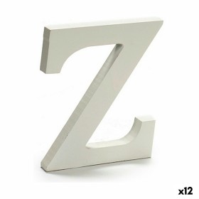 Letter Z Wood White (1,8 x 21 x 17 cm) (12 Units) by Pincello, Letters & Numbers - Ref: S3616285, Price: 10,59 €, Discount: %