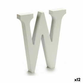 Lettre W Bois Blanc (1,8 x 21 x 17 cm) (12 Unités) de Pincello, Lettres et chiffres - Réf : S3616287, Prix : 10,59 €, Remise : %