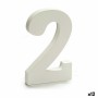 Number 2 Wood White (1,8 x 21 x 17 cm) (12 Units) by Pincello, Letters & Numbers - Ref: S3616291, Price: 6,61 €, Discount: %