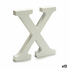 Lettre X Bois Blanc (1,8 x 21 x 17 cm) (12 Unités) de Pincello, Lettres et chiffres - Réf : S3616298, Prix : 10,59 €, Remise : %