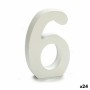 Numeri 6 Legno Bianco (2 x 16 x 14,5 cm) (24 Unità) di Pincello, Lettere e numeri - Rif: S3616300, Prezzo: 13,55 €, Sconto: %