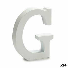 Letter G Wood White (2 x 16 x 14,5 cm) (24 Units) by Pincello, Letters & Numbers - Ref: S3616304, Price: 9,74 €, Discount: %