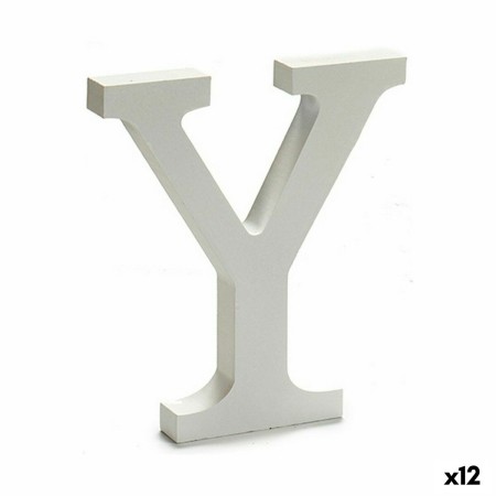 Lettera Y Legno Bianco (1,8 x 21 x 17 cm) (12 Unità) di Pincello, Lettere e numeri - Rif: S3616311, Prezzo: 10,59 €, Sconto: %