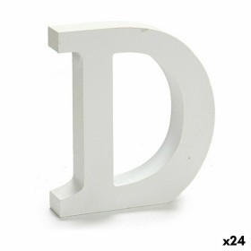 Lettre D Bois Blanc (2 x 16 x 14,5 cm) (24 Unités) de Pincello, Lettres et chiffres - Réf : S3616319, Prix : 14,14 €, Remise : %