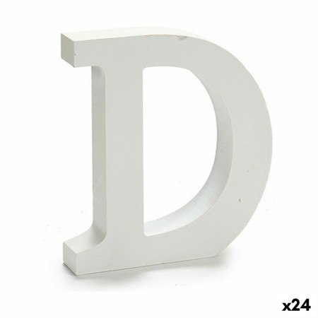 Lettera D Legno Bianco (2 x 16 x 14,5 cm) (24 Unità) di Pincello, Lettere e numeri - Rif: S3616319, Prezzo: 14,14 €, Sconto: %