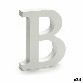 Letra B Madeira Branco (2 x 16 x 14,5 cm) (24 Unidades) de Pincello, Letras e números para artesanato - Ref: S3616336, Preço:...