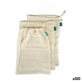 Conjunto de Sacos Reutilizáveis para Alimentos Branco 5 x 48 x 33 cm (120 Unidades) de BigBuy Home, Armazenamento de alimento...