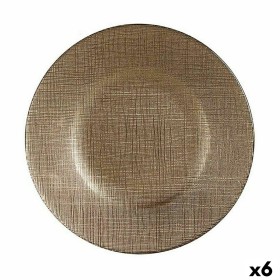 Assiette plate Doré verre 6 Unités (21 x 2 x 21 cm) de Vivalto, Plats et plateaux - Réf : S3616673, Prix : 9,73 €, Remise : %