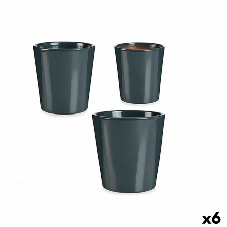 Set de Macetas Antracita Arcilla (6 Unidades) de Ibergarden, Macetas para flores - Ref: S3616784, Precio: 42,99 €, Descuento: %