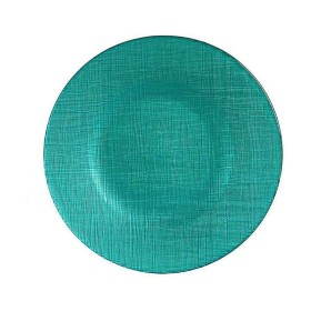 Flat plate Turquoise Glass 6 Units (21 x 2 x 21 cm) by Vivalto, Plates and dishes - Ref: S3616905, Price: 9,43 €, Discount: %