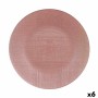 Flat plate Pink Glass (32,5 x 2 x 32,5 cm) (6 Units) | Tienda24 - Global Online Shop Tienda24.eu