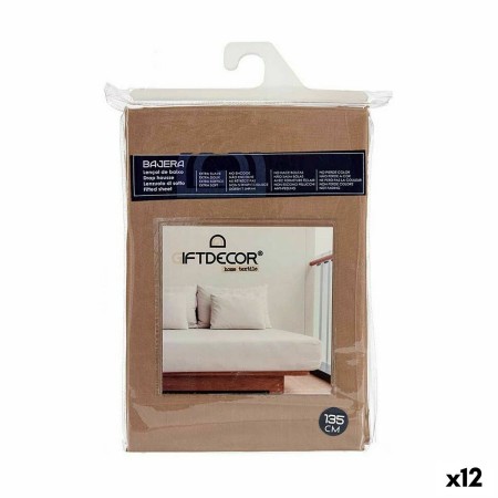 Fitted sheet 135 cm Brown (12 Units) by Gift Decor, Sheets and pillowcases - Ref: S3616983, Price: 54,87 €, Discount: %